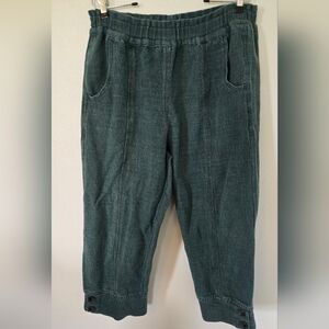 Tribe A People United Hand Woven Cotton Green Pants Size Large
